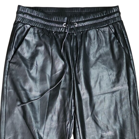 Ann Taylor Loft Pants Womens Size MT Medium Tall Pull On Faux Leather Pockets - Picture 2 of 5